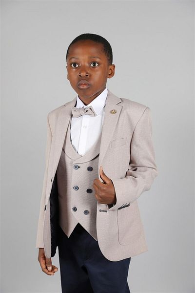 Ugly Duck 09 - 14 Years Old Boy Beige Linen Jacket Suit