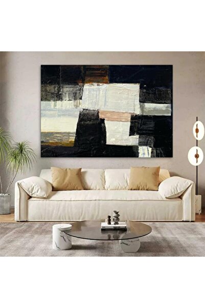 SND لوحة جدارية قماشية كانفس بوهيمية بإطار ذهبي مجوف، 50×70 سم