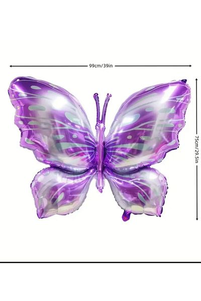 Çemrek Süs Parti Purple Butterfly Foil Balloon 1 Piece 99 cm