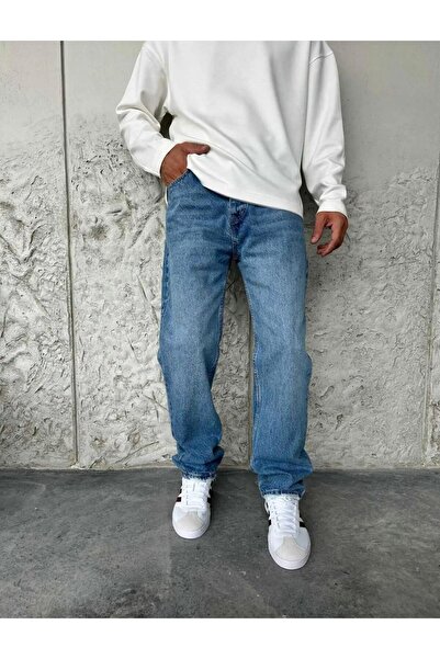 erkek baggy jeans açık mavi