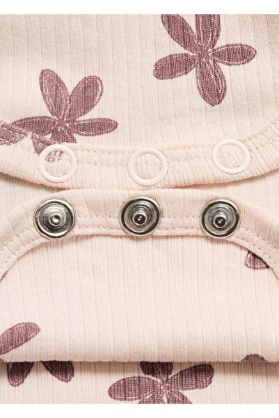 MANGO Baby Çiçek desenli ribana body