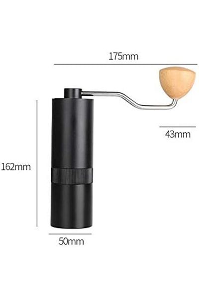 lixas HazelJJ Manual Coffee Grinder, Stainless Steel Conical Burr
