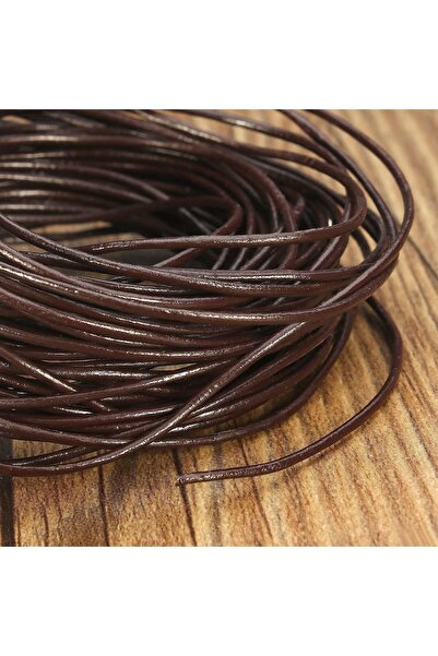 Bi hızlı Hakiki Orijinal Deri ip, Çap 2mm Uzunluk 3 Metre (Kahverengi)