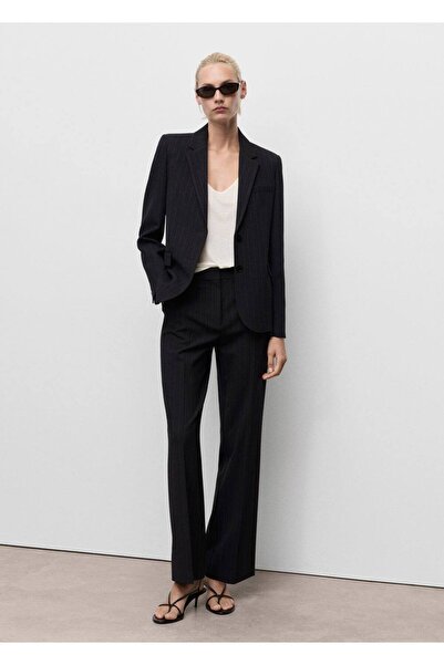 MANGO Woman Düz kesim blazer ceket