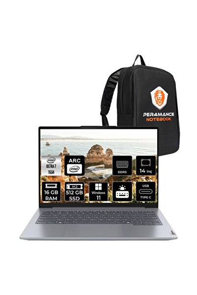 LENOVO ThinkBook 14 G7 Ultra 7 155H 16GB DDR5 512GB SSD 14'' WUXGA W11H Dizüstü Bilgisayar & ÇANTA