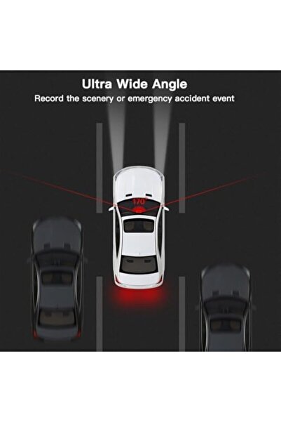 Generic كاميرا AGC الأمامية والخلفية بدقة FHD 1080P مع بطاقة SD، مسجل فيديو رقمي للوحة القيادة بكاميرا مزدوجة، وعدسة بزاوية واسعة 170 درجة