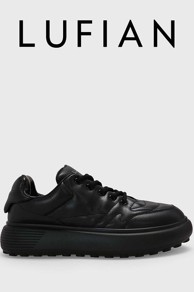 Lufian 111230258 Riken Sneaker Men's Leather Shoes Black