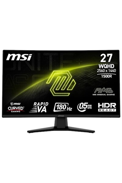 MSI Gaming Monitor Rapid VA LED 27" MAG 274CQF, WQHD 2560 x 1440, 180 Hz, 0.5 ms