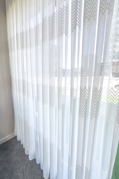 Brillant Tül Perde Beyaz Dantel İşlemeli Pamuk Keten Yumuşak Zemin Sık Pileli...