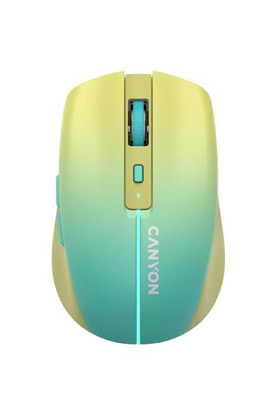 CANYON Mouse wireless MW-44, rechargeable, Yellow-Blue