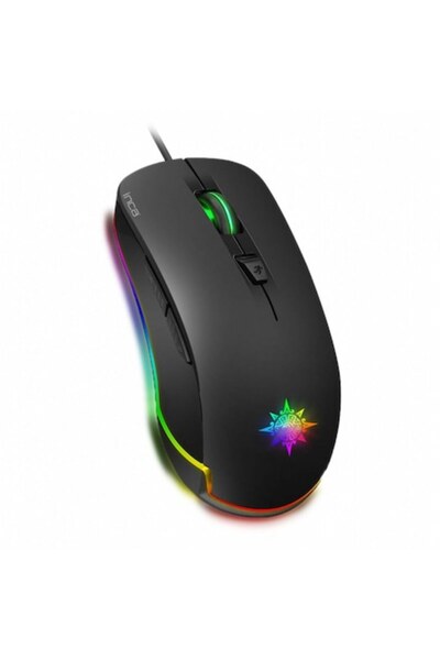 Inca Mouse gaming cu fir, INCA, USB, Optic, 4800 dpi, Negru