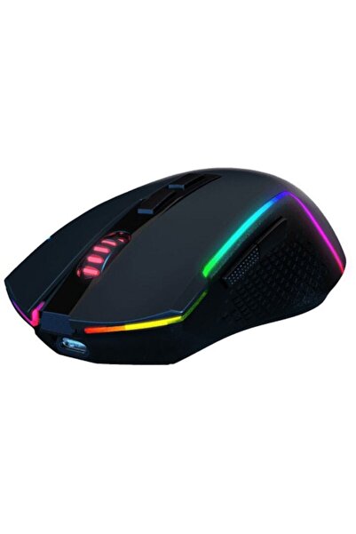 REDRAGON Mouse gaming wireless Trident, 8000 DPI, iluminare RGB, senzor optic PIXART PAW-3104, negru