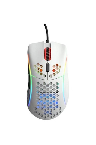 Glorious Mouse de gaming Model D Minus, Ultrausor 62g, Alb Gloss