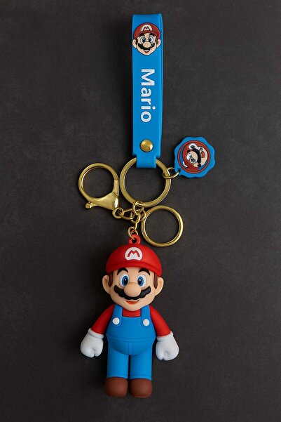 KAYLANIN DÜNYASI سلسلة مفاتيح سوبر ماريو على شكل شخصية لطيفة - هدية للرجال وا...