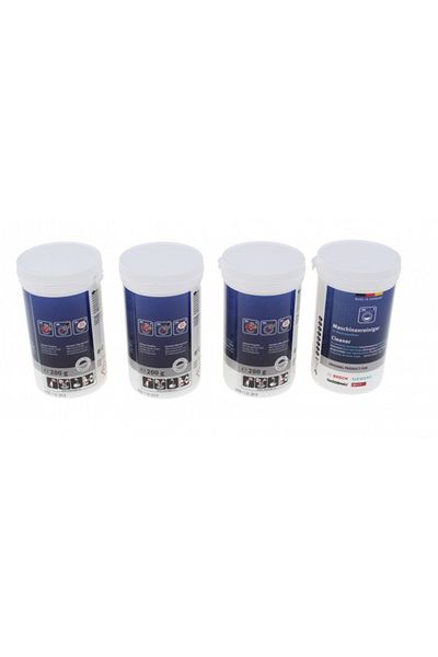 Bosch Set 4 x 200g Granulated Powder for Cleaning Washing Machines