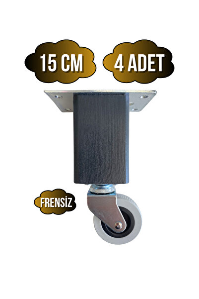 GOLDENWOODEN Picior din lemn Kale cu roți pentru mobilier, masă și dulap (FĂR...