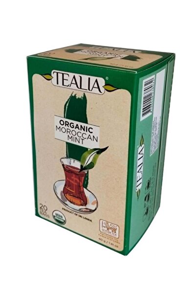 TEALIA علبة شاي تيليا بالنعناع المغربي العضوي (2 جرام × 20 ظرف)
