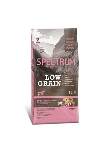 Spectrum Düşük Tahıllı Kuzulu Ve Yaban Mersinli Orta Ve Büyük Irk Yavru Köpek Maması 12 Kg 1 Kg