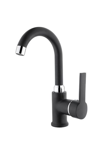 İtimat İdea Black 563KCB Swan Sink Faucet