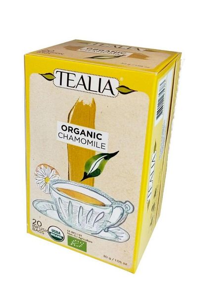 TEALIA Organic Tilia Chamomile Tea Box (1.5g x 20 Sachets)