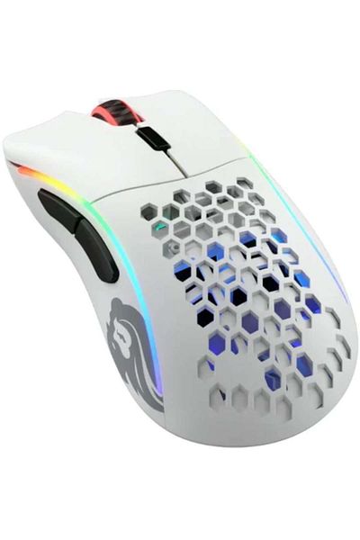 Glorious Mouse de gaming model D - Wireless, ultra-ușor 67g, alb mat