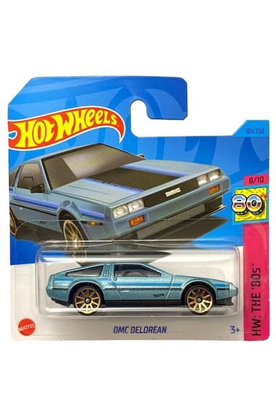 HOT WHEELS Masinuta metalica Hot Wheels, DMC Delorean, Albastru, 1:64