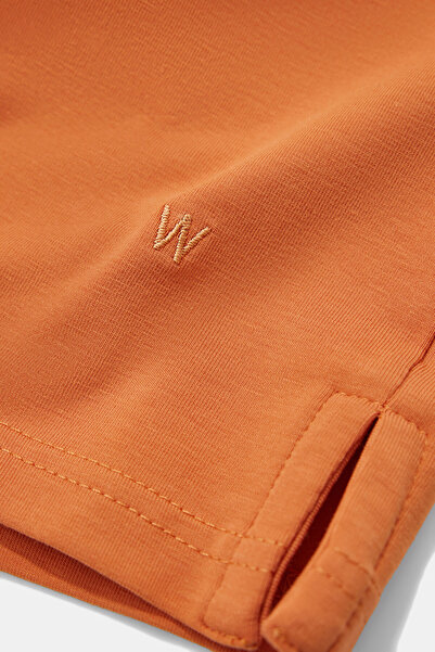 W Collection Orange Polo Collar T-Shirt