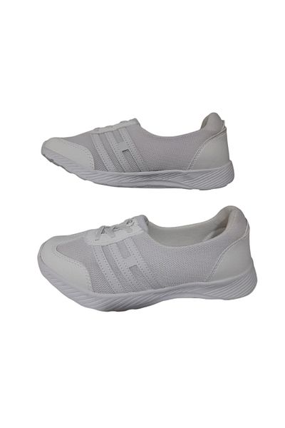 Black Sea Orthopedic White Anorak Comfortable Sports Ballerinas