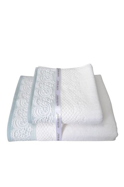 Özdilek Evony Bathroom Towel Set 2-Piece Mint (50X90Cm+90X150Cm)