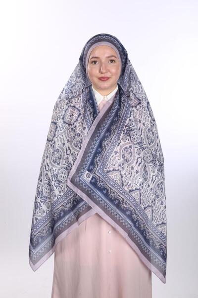 de LUNA شال صيفي بنمط عرقي باللون الأزرق الداكن - ملمس رائع، أنيق ورائع