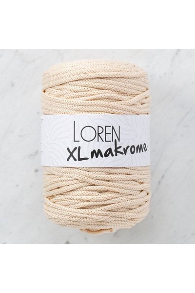 MBB ETİCARET Loren XL Macrame Light Beige Hand Knitting Lanyard - R040 - 33705