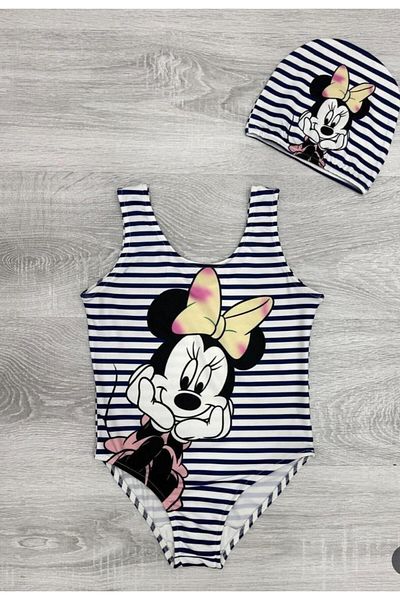 RAPAPA Mickey Printed Girl's Navy Blue Swimsuit 575
