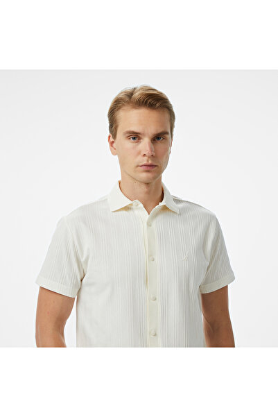 Nautica Erkek Ekru Classic Fit Polo
