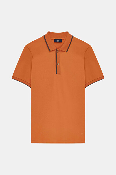 W Collection Orange Polo Collar T-Shirt