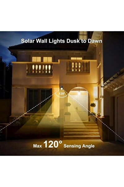 MRS SOLAR HB-700 4'lü Paket Dekoratif Güneş Enerjili LED Ampül Hareket Sensörlü Su Geçirmez 3 Mod Solar LED