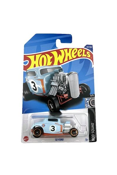 HOT WHEELS Masinuta Metalica Hot Wheels, '32 Ford, Bleumarin cu Portocaliu, 1:64