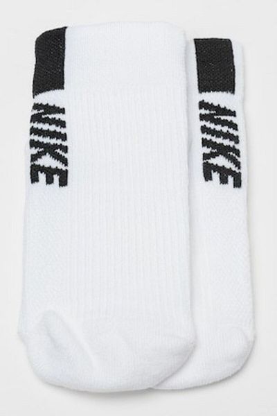 Nike , Set de sosete lungi unisex pentru alergare Multiplier - 2 perechi, Alb murdar, Negru, L