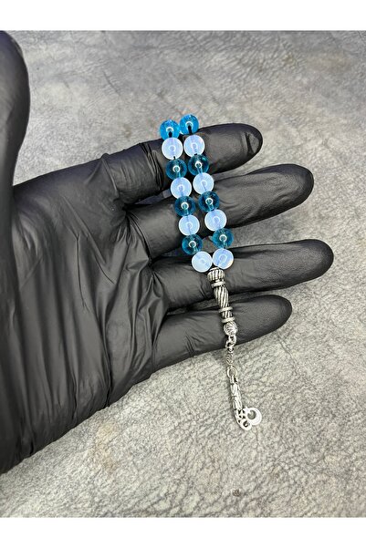 Mos Tespih Glass Natural Stone Double Color Ben-Ra Model Prayer Beads