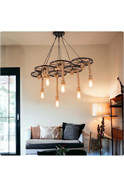 Hummer 6-light rustic chandelier