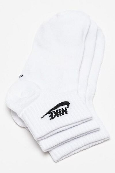 Nike , Set of Short Unisex Socks with Logo Essential - 3 Pairs, Black, White, XL