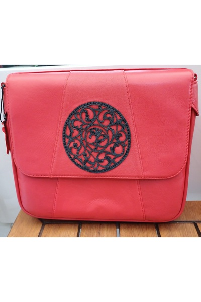 Durush Collection Design, Hand-Embroidered Large Size Genuine Leather Bag