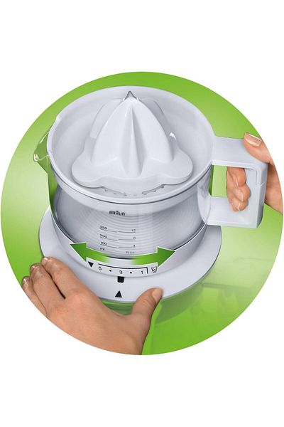 Braun عصارة حمضيات، 20 واط، 400 مل، سعة الإبريق، دوران في اتجاهين
