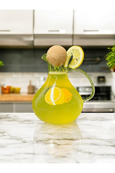 LİLA HOME SÜRAHİ CAM BAMBU TOP KAPAKLI 6201