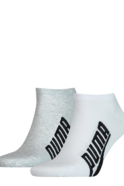 Puma , Set de sosete unisex cu logo - 2 perechi, Alb/Verde pal/Negru, 43-46