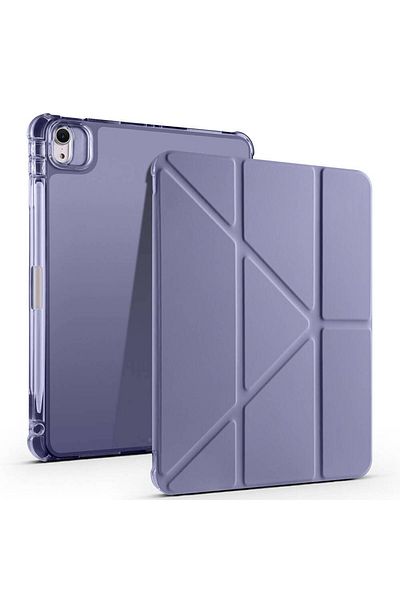 Cep Plus iPad Air 11 2025 M3 Case Cppl Tri Folding Case with Pen Compartment and Stand - Purple
