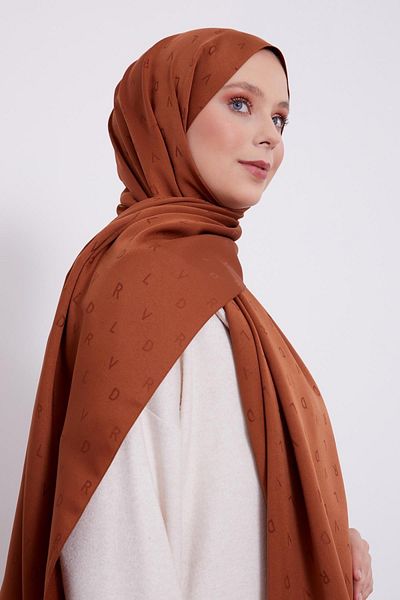 İLKYAZ LEVİDOR LVD șal jacquard imprimat scorțișoară