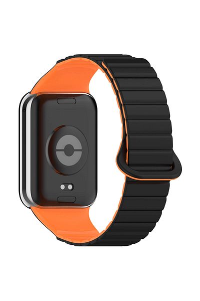 Cep Plus Xiaomi Mi Band 8 Pro Silicone Cord Cppl Krd-105 Strap Strap-Black-Orange