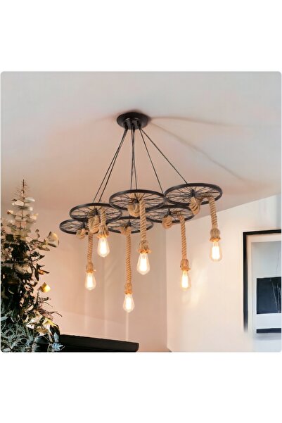 Hummer 6-light rustic chandelier