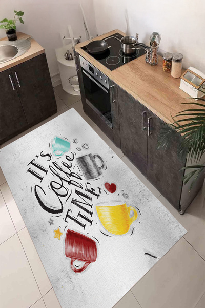 EVİMSEN Dijital Baskılı Yıkanabilir ve Kaymaz Tabanlı Kupa Bardak Desenli Mut...