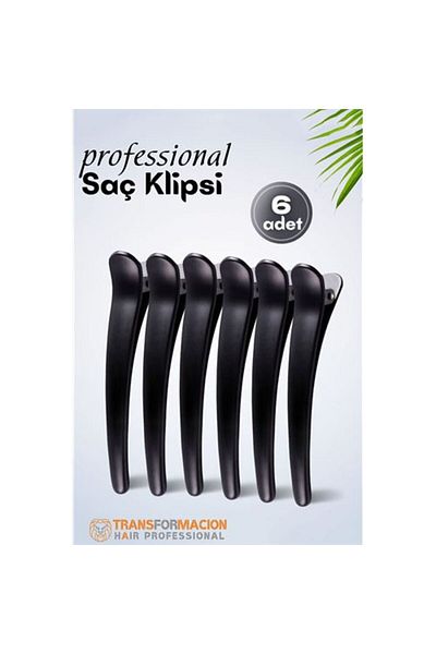 MBB ETİCARET Modacar Hairdresser Hair Clip - Professional Buckle Set of 6